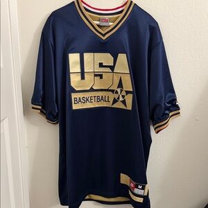 Nike Navy and Gold USA Basketball Jersey
